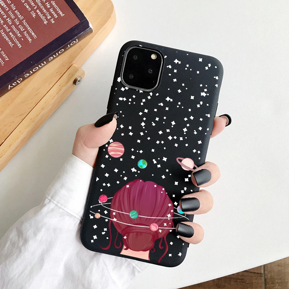 Чехлы для телефонов iphone 11 Pro мягкий чехол из ТПУ с принтом астронавта iPhone 7 8 Plus X XS