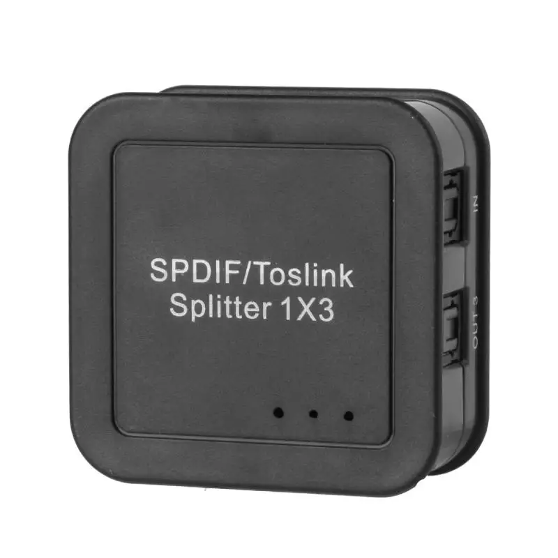 1x3 Цифровой оптический Spdif Toslink аудио сплиттер коммутатор с дистанционным управлением оптический цифровой выход оптоволоконный дистрибьютор ЕС вилка