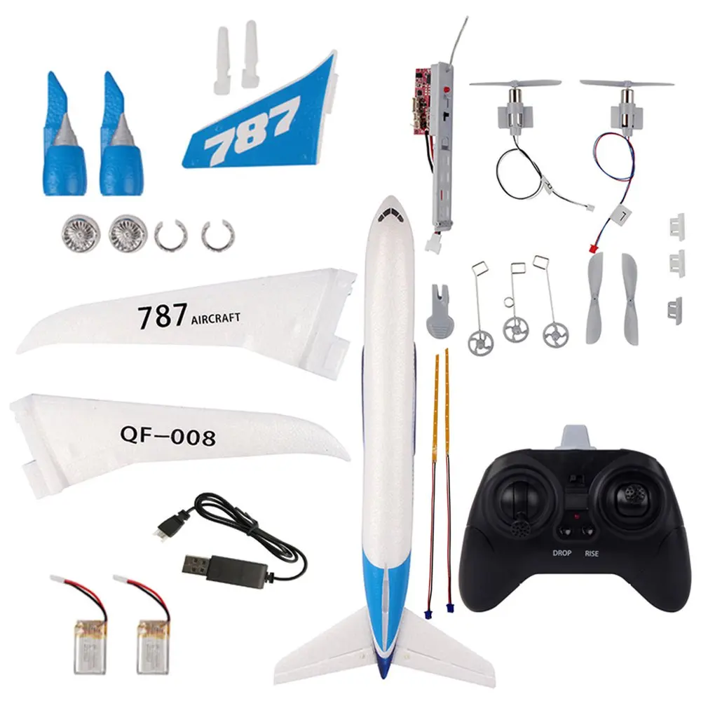 DIY Remote Control Aircraft EPP RC Drone Boeing 787 2.4G 3Ch RC Airplane Fixed Wing Plane For Kid Boy Birthday Gift DIY Remote Control Aircraft EPP RC Drone Boeing 787 2.4G 3Ch RC Airplane Fixed Wing Plane For Kid Boy Birthday Gift