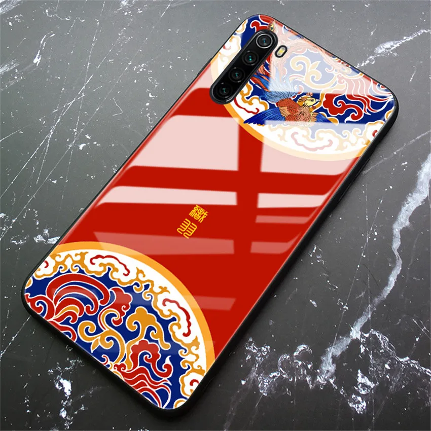 Стеклянный чехол Aixuan для Xiaomi redmi note 8 pro redmi note 7 8 чехол из закаленного стекла силиконовый защитный чехол с полным покрытием - Цвет: color 2