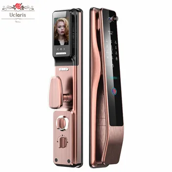 

2020 Camera Function Smart Door Biometric Fingerprint Lock Password IC Card Key Unlock Free Shipping To Russia