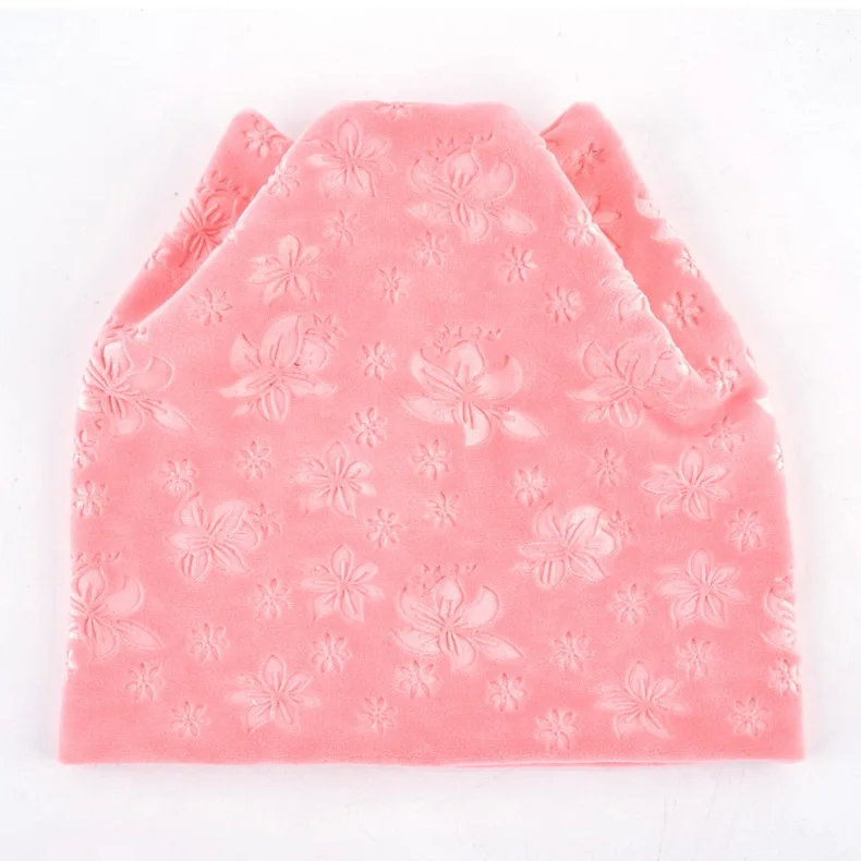 NUZADA Flannelette/Женская осенне-зимняя шапка с милым котенком; детская шапка; Новинка; однотонные шапки для девочек; теплые шапки; Лыжная Шапочка