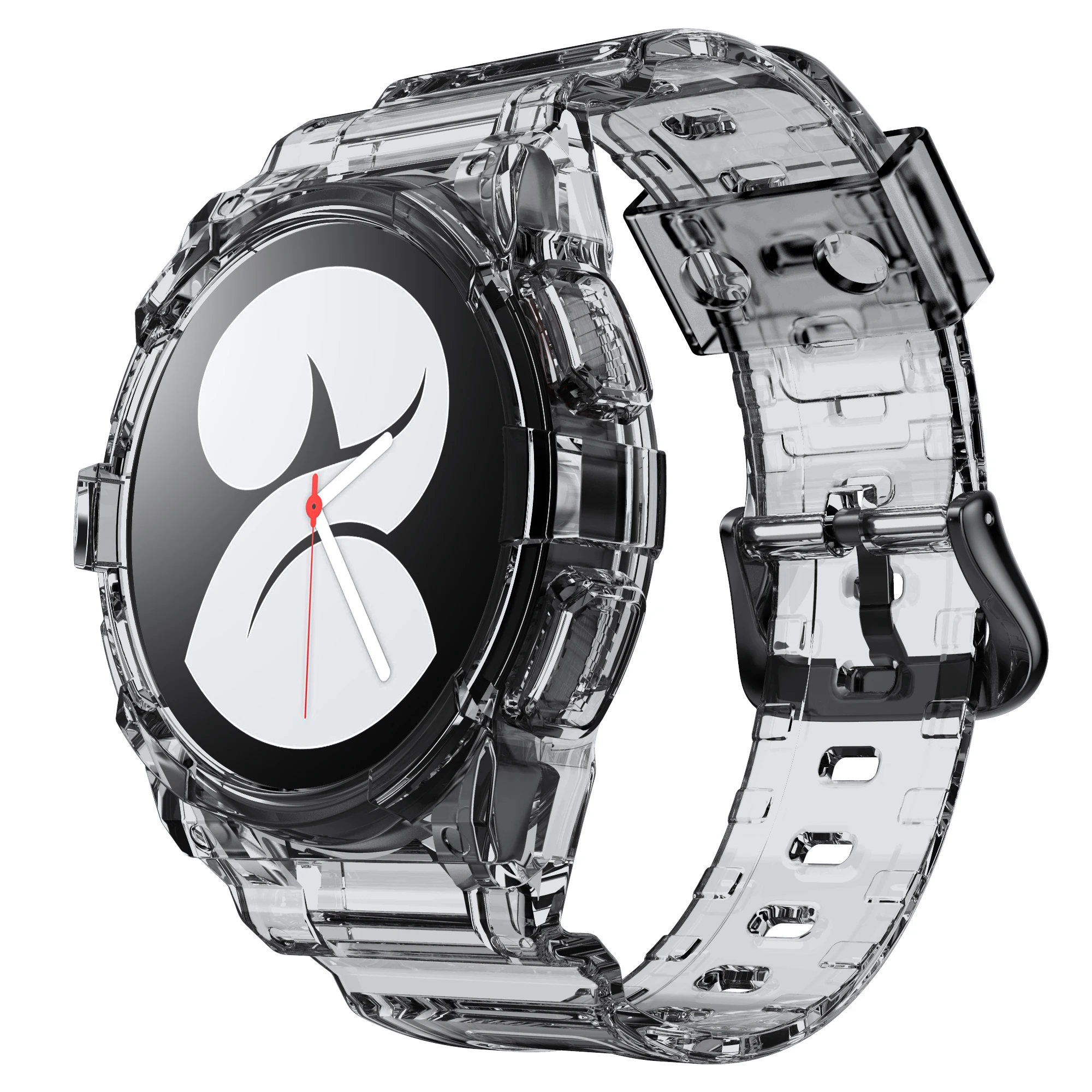 ANBEST Transparent Band+Case for Samsung Galaxy Watch 4 Newest Soft Clear Sport Strap 40mm for Galaxy Watch 4 Bracelet Watchband