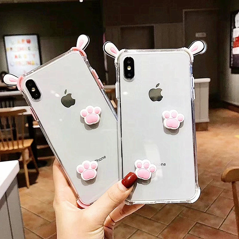Милый мультяшный чехол для телефона с кошачьими когтями iPhone XS MAX 6 7 8 Plus X XR
