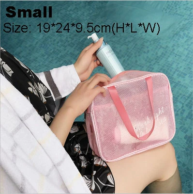 Small Pink SNUGUG 2 шт. ПВХ дорожная косметичка Органайзер водонепроницаемые женские косметички прозрачный комплект на молнии дорожная косметичка для женщин - Цвет: Small Pink