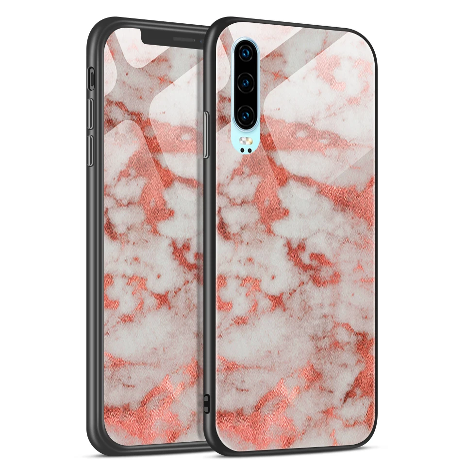 W297 Для huawei P30 Lite Pro закаленное стекло задняя крышка для huawei ELE VOG MAR L29 L04 LX1 P30Pro роскошный противоударный корпус мобильного телефона - Цвет: W297