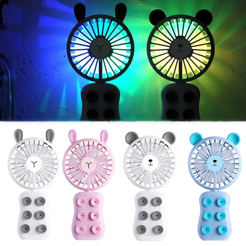 

Foldable Design Sucker Cup Handheld Mini Fan Home Office Electric Personal Air Conditioning Fan Cooler Fan Gift