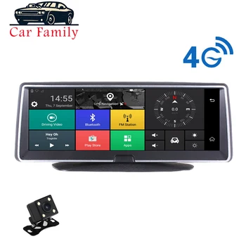 شراءسيارة الأسرة 8 بوصة 4G أندرويد DVR لوحة قيادة السيارة كاميرا لتحديد المواقع والملاحة ADAS 1080P سيارة بعدسة مزدوجة مسجل فيديو للرؤية الليلية واي فاي