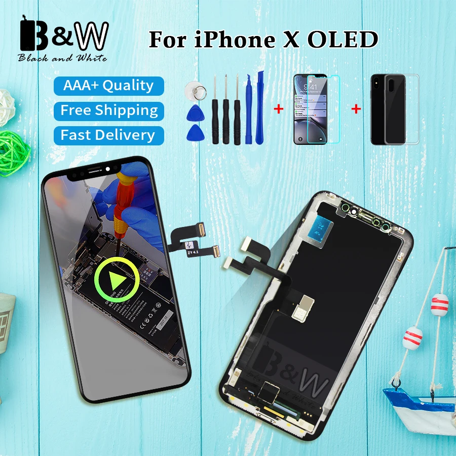 Мобильный телефон lcd для iPhone X 3D сенсорный экран дигитайзер класс AAA AMOLED OEM Pantalla для iPhone X OLED Замена сборки