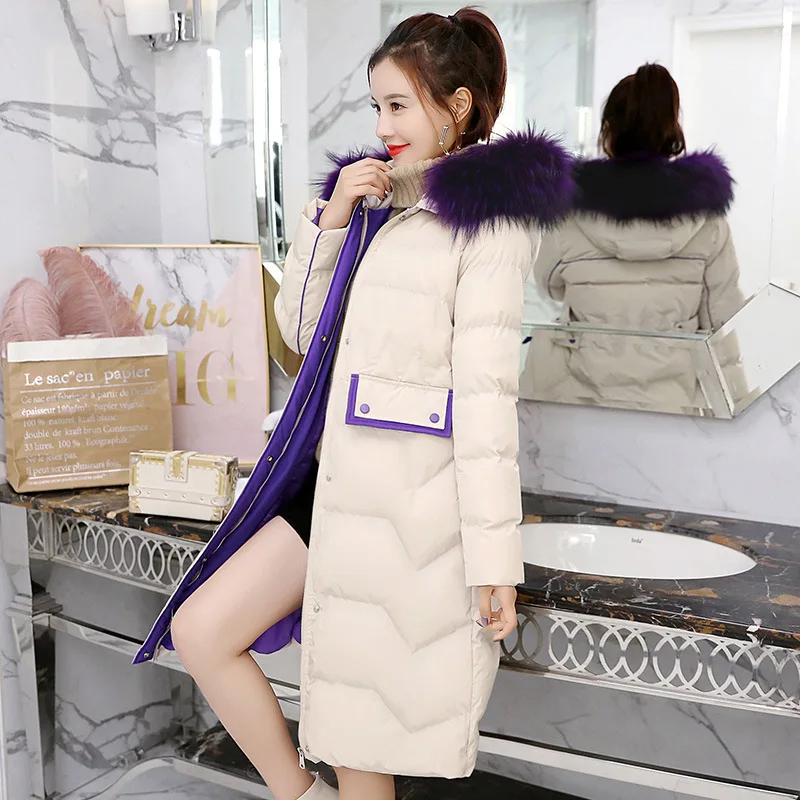 

2018 Winter Fashion Hooded Comfortable Elegant Cotton-padded Clothes/Cotton Coat Slim Fit Mid-length