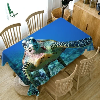 

Turtle Horse Tiger Animal Tablecloth Kitchen Dining Table Decorations Home Rectangular Party Table Covers Gift Drop Ship