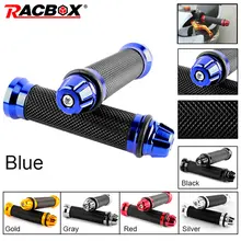 22 мм мотоциклетные ручные ручки CNC обработанный Алюминиевый Рычаг управления гель резиновый бар конец для универсальных шести видов металла цвет опционально