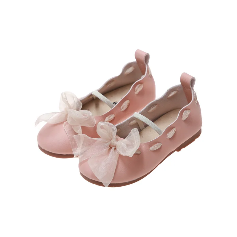 Модные кружевные туфли принцессы для девочек; Повседневные Вечерние туфли на плоской подошве для девочек; размеры 21-30; детская обувь для малышей; обувь принцессы