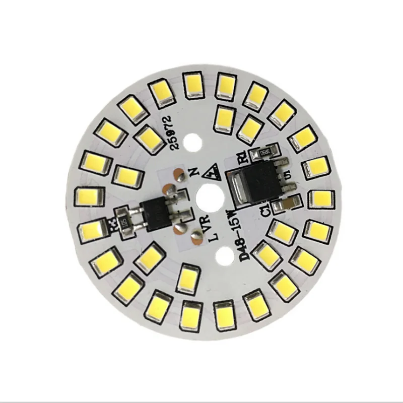 

LED SMD Chip LED Bulb Lamp 15W 12W 9W 7W 5W 3W AC220V Smart IC LED Bean DOB For Bulb Light Driverless Cold White Warm White