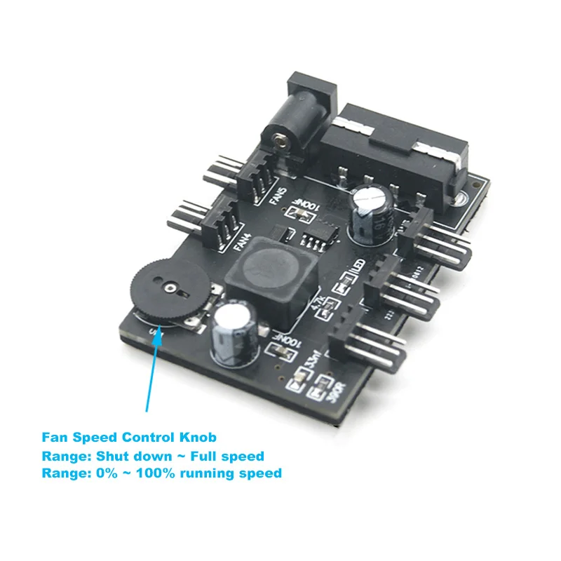Cooling Hub Radiador com Knob para Controle de Temperatura, 12V