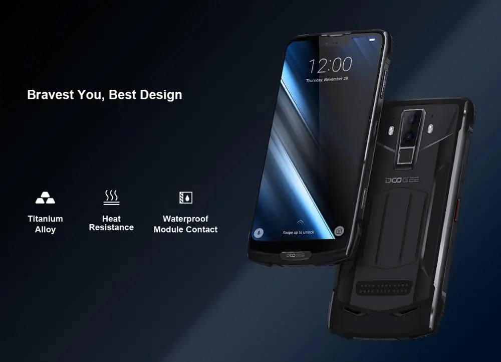 Мобильный телефон DOOGEE S90 IP68/IP69K прочный быстрая зарядка экран 6 18 дюйма 19:9 5050 мАч