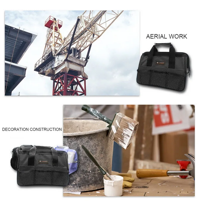 Hot Tool Bag Hardware Toolkits Multi-function Portable Bag High Quality Zipper Canvas Storage Bags 3 Colors