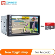 GPS map for 2 din car radio android Sygic GPS Navigation Maps free update micro SD card 16GB Europe Russia spain middle east