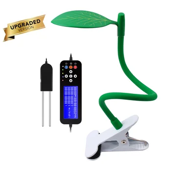 

Plant Light Adjustable Dimmable Leave Shape Red And Blue Light Lamp With Flexible Gooseneck And Humidity Sensor