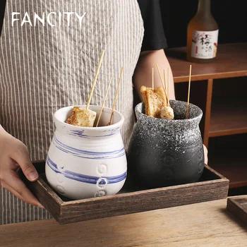 

FANCITY Special restaurant commercial cold skewers barrel cups, ceramic skewers barrels, bowls fragrant spicy bowls