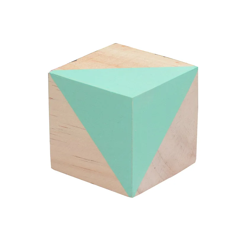 

Green Wooden Cubes 1/2/3/4/5PC 5x5cm For Home Desktop Decoration Kids Toys Wood DIY Craft Accessory Green Log Wooden Cubes