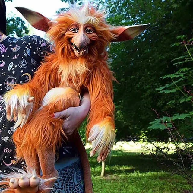 Vicces, Jelenlévő Plüss Baba Féreg A Labirintus Falktorból Neverending Story Fuchur Kézzel Készített Baby Ludo -Ból Labyrinths Toy#G3 - Image 4