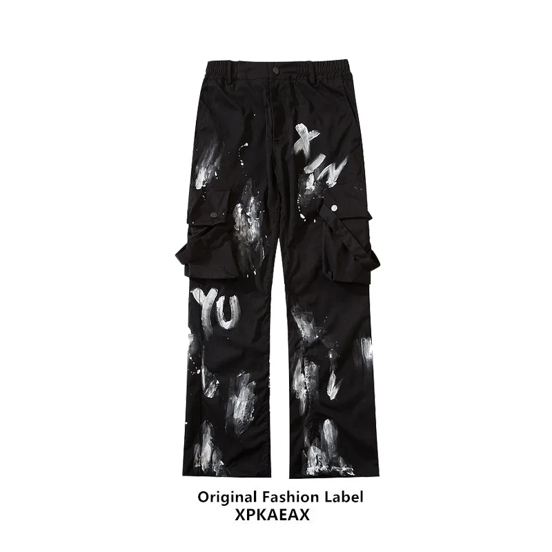 Harajuku Designer Cargo Pants Women Original Fashion High Street Straight Long Pants for Men Punk Hiphop Plus Size Pants Capris