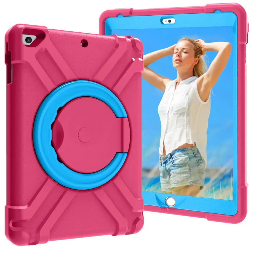 Rose and blue IBACASE чехол для iPad mini4 5 7,9 ручной противоударный чехол для всего тела с ручкой и подставкой силиконовый чехол iPad mini5 - Цвет: Rose and blue