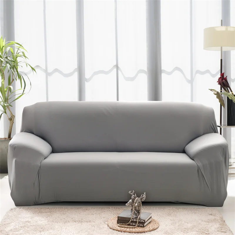 1pc Elastic Sofa Covers for Living Room Solid Color Spandex Sectional Corner Slipcovers Couch Cover L Shape Need Buy 2PCS Cover 5