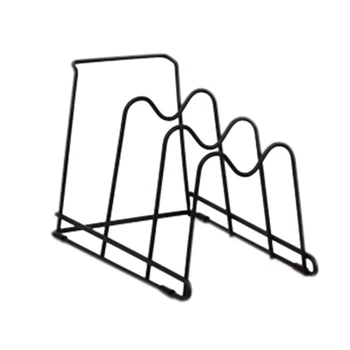 

Kitchen Organizer Decorations Cookware Home Eco-Friendly Ergonomic Design Multilayer Cabinet Metal Pot Lid Holder Storage Rack