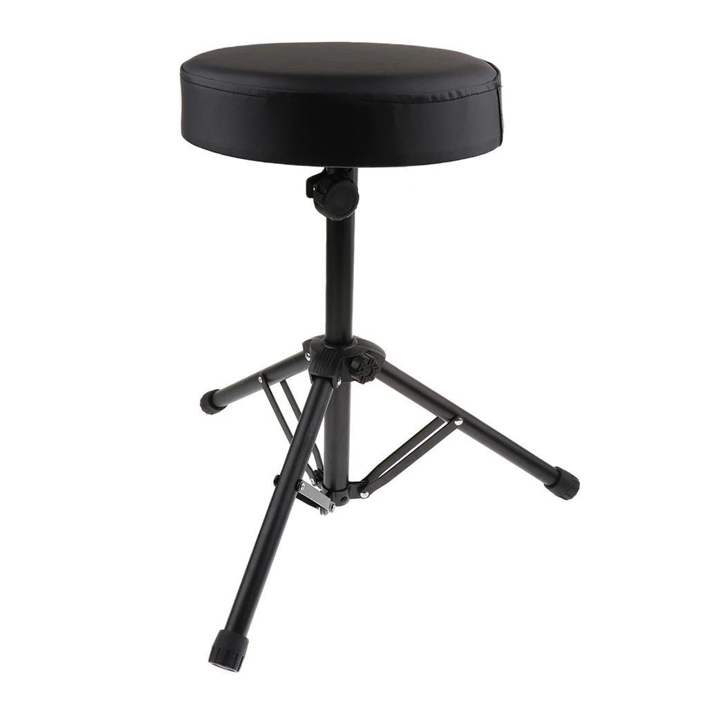 

Adjustable Drum Throne Stool Round Padded Seat Drummer Chair Stands