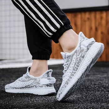 

Mens sneakers-mens sports leisure mens on knitting sneakers white informales mens comfortable de 2020 Casual Breathable sale s