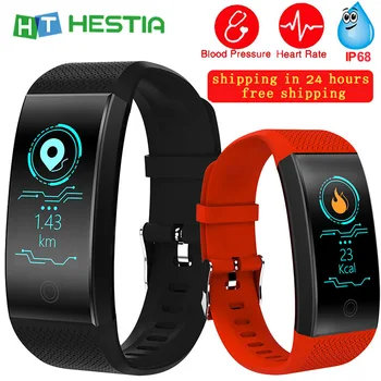 

QW18 Smart Bracelet IP68 Waterproof Fitness Tracker Heart Rate Monitor Blood Pressure Cardio Bracelet Smart Band for Android IOS