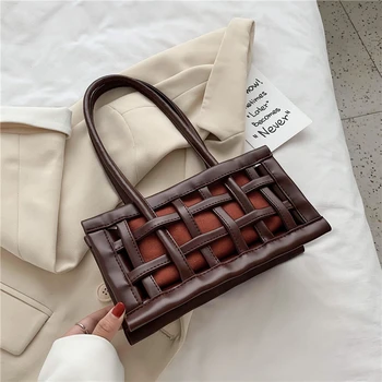 

Hollow Small Bag French Style Design Women Bag 2020 Popular New Trendy Fashion Handbag Personality Shoulder Armpit Bag Girl