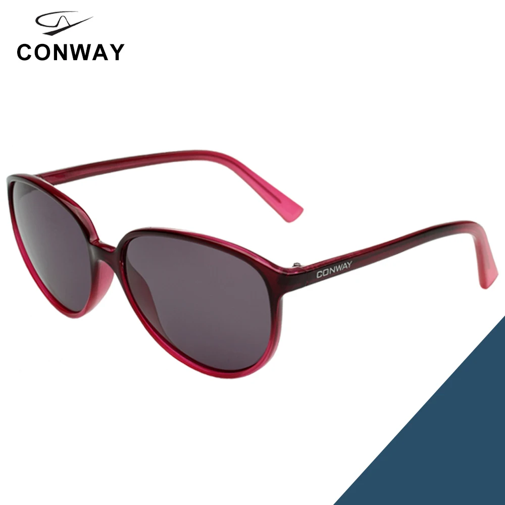 Conway, кошачий глаз, солнцезащитные очки для женщин, большая оправа, поляризационные, УФ-защита, модные женские солнцезащитные очки, градиентный чехол в комплекте