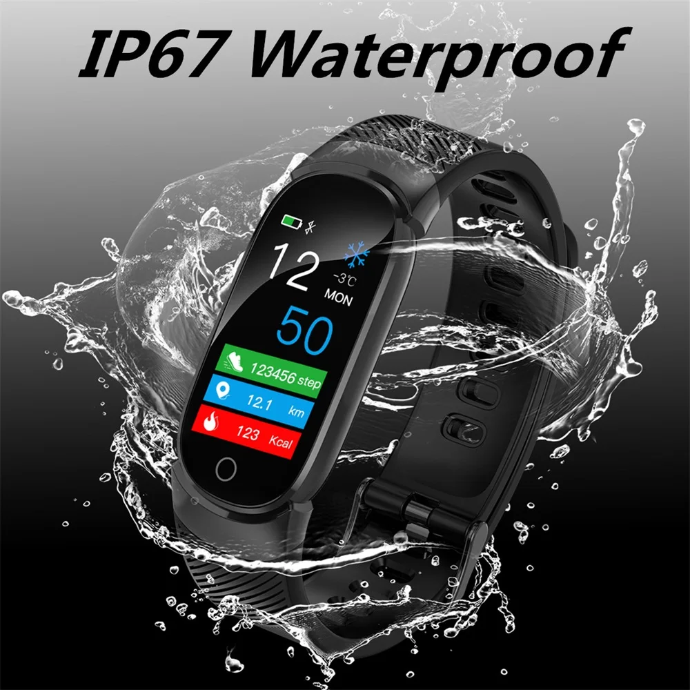

Sports Fitness Bracelet ip67 Waterproof Smart Band Blood Pressure Blood Oxygen Heart Rate Monitor Pedometer Bluetooth Wristband