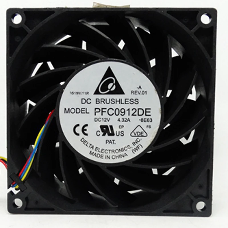 Delta Pfc0912de 9cm 92*92*38mm Dc 12v 4.32a Dual Ball Bearing Server