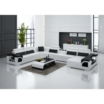 

living room Sofa set диван мебель кровать muebles de sala L shape massage real genuine leather sofa cama puff asiento sala futon