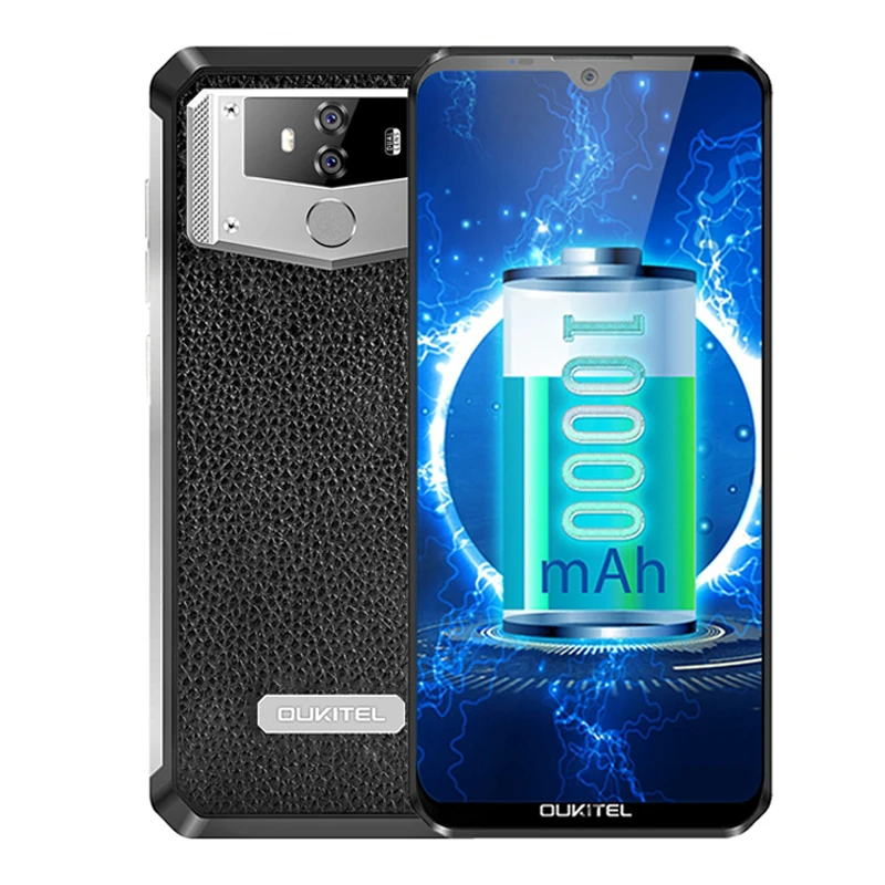 OUKITEL K12 Android 9,0 мобильный телефон 6," 19,5: 9 MTK6765 6G ram 64G rom NFC 10000mAh 5 V/6A Быстрая зарядка отпечатков пальцев Смартфон - Цвет: Black