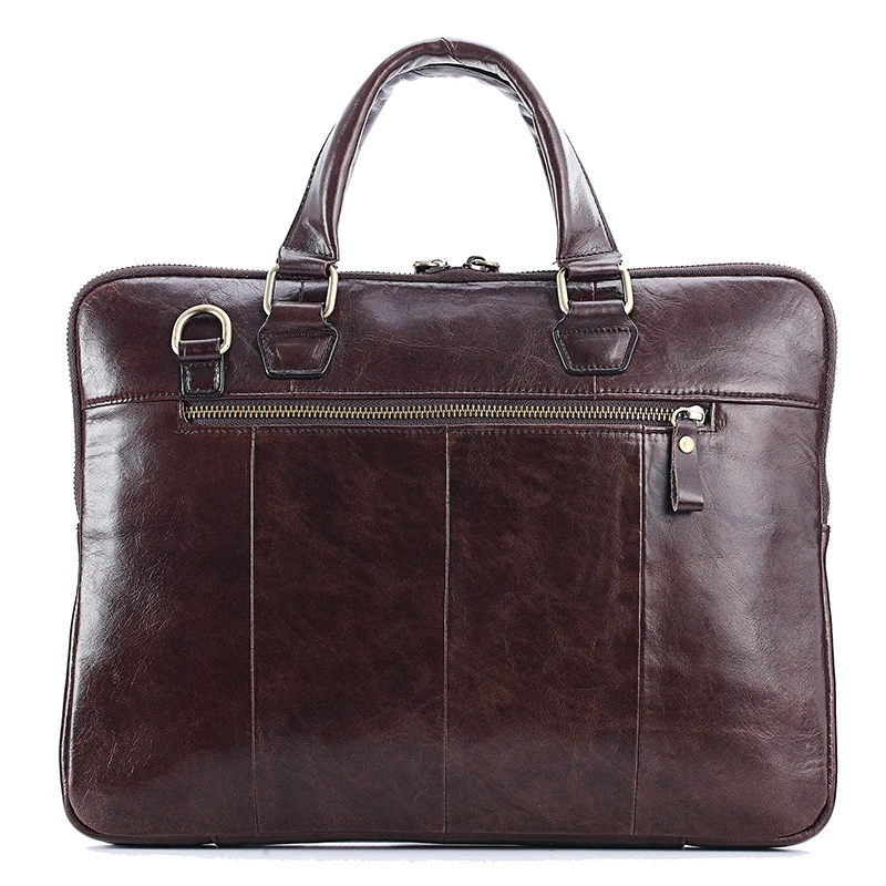 New Vintage Cow Genuine Leather Business Men's Briefcase Male Briefcase Shoulder Bag Men's Messenger Bag Tote Computer Handbag