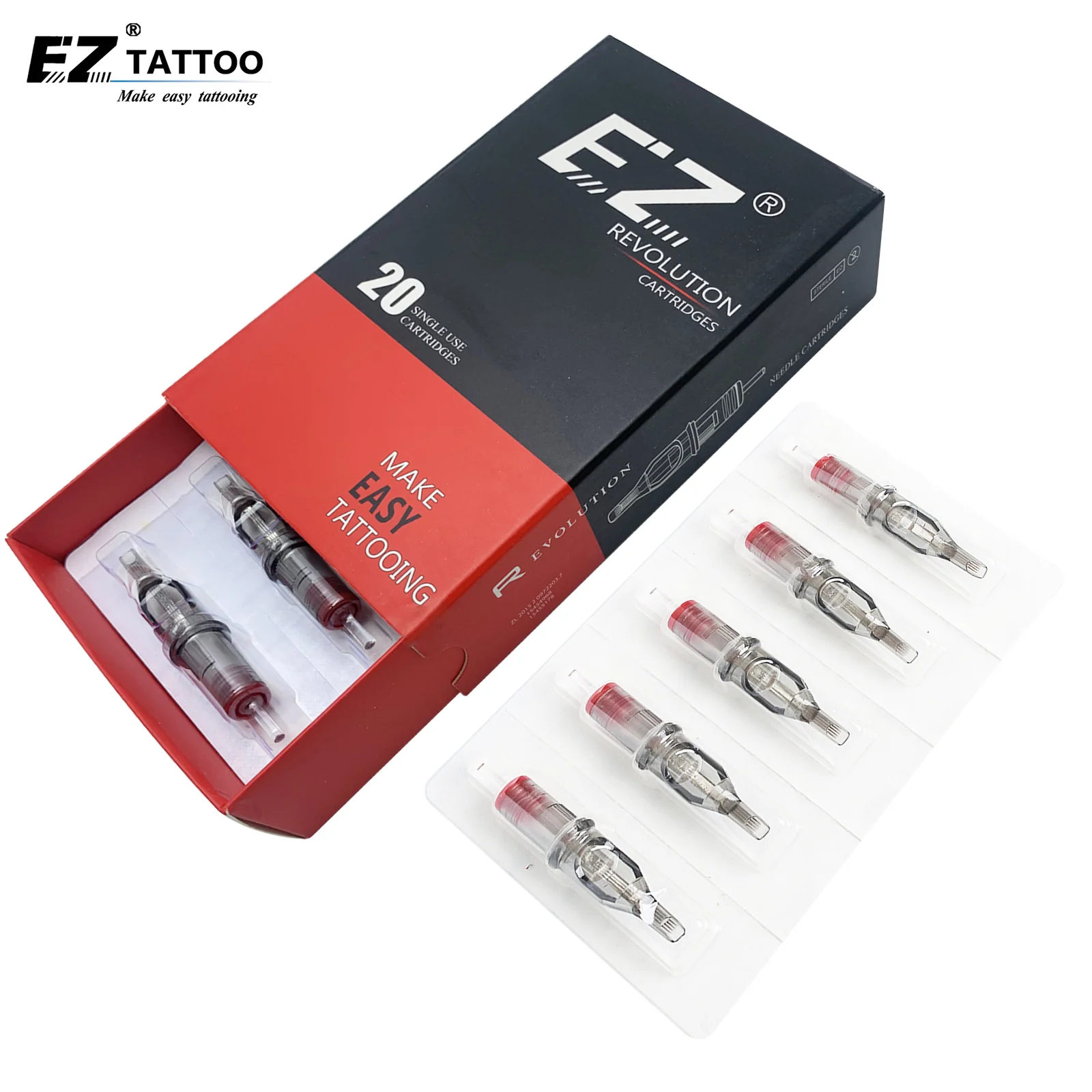 Ez Revolution Tattoo Needle Cartridge Curved (round) Magnum 10 (0.30mm