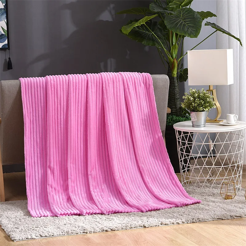 

Green Blue Pink Khaki Flannel Blanket Throw Soft Bedspread Winter Velvet Blankets Child Adult Sleeping Blanket for Sofa Bed