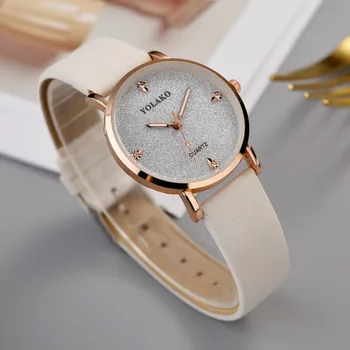 

Reloj Mujer Fashion Women's Watch Ladies Leather Band Wristwatch Starry Sky Diamond Analog Quartz Watches for Sisters Gifts