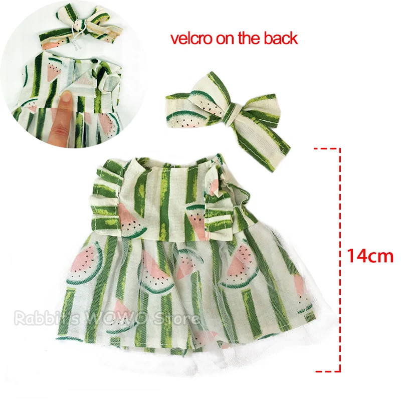 30cm Doll Clothes for Rabbit/Cat/Bear Plush Toys Skirt Sweater Suit Accessories for 1/6 BJD Dolls Gifts for Girls Children 10