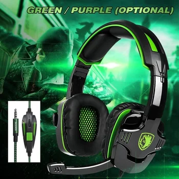 

3.5mm Gaming Headsets with Microphone Noise Cancellation Music Headphones for PS4 Xbox Laptop Tablet PC Mobile Wired Headphone