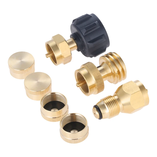 7 db/Beállított Propán Adapter Újratöltési És Steak -Megtakarító Gázrács Az Eldobható Kis Palackhoz Tartálykaporral