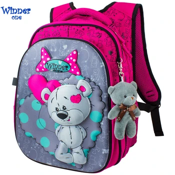 

New Fashion Cartoon School Bags Backpack for Girls Boys Bear Cat Design Children Orthopedic Backpack Mochila Infantil