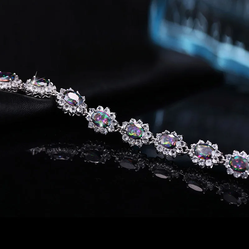 Женский винтажный браслет цепочка с фианитами B045|party bracelet|bracelet withbracelet style |