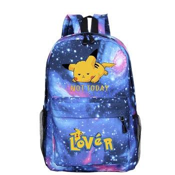 

Cute Backpack Women Mochila Escolar Pokemon Pikachu Bag Pack School Bags for Girls boys Homme Galaxy Laptop Backpack Kids