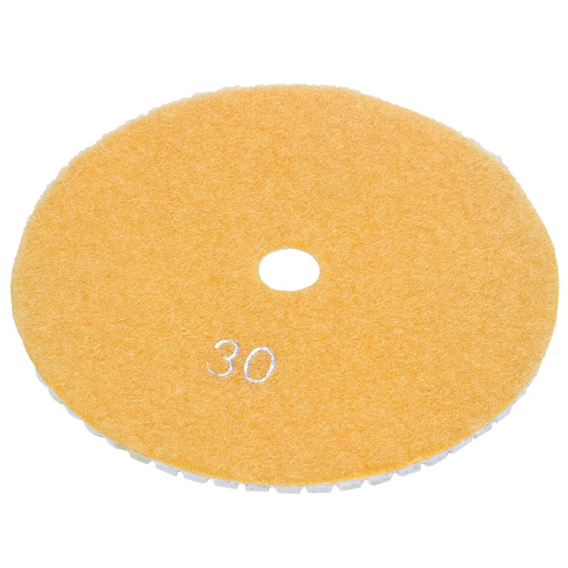 2 Pcs 5 Inch 125Mm Wet Diamond Polishing Pads Marble Granite, Grits 50& Grits 30